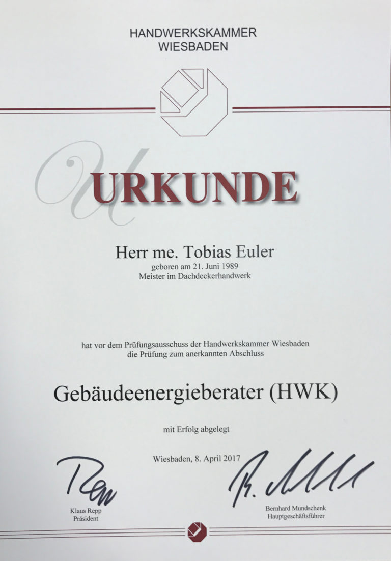 Gebäudeenergieberaterte - EUBU