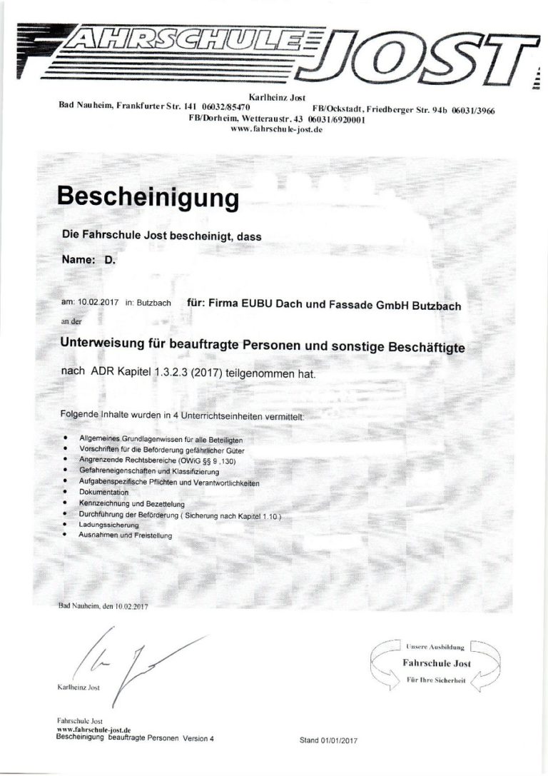 Kalbhennfahrschule 1 - EUBU